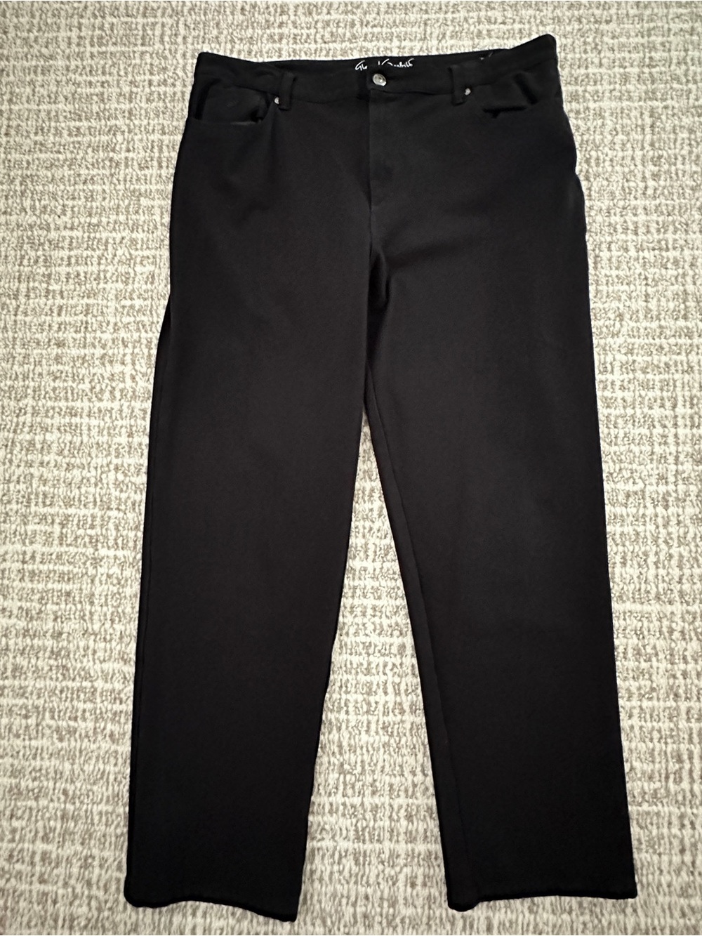 Gloria Vanderbilt Amanda Classic High Rise Slimming Black Women's Jeans, Sz 14